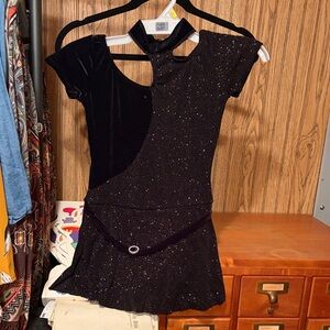 Glittery Black Kids Dance Costume